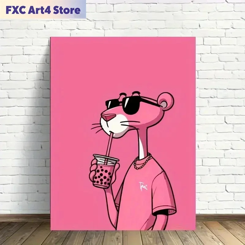 Photography Trend - Frameless Fashion Leopard Print CartoonWall Art