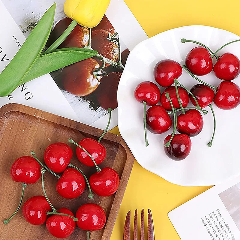 Photography Food - 30Pcs Fake Cherry Simulation Cherry Ornament