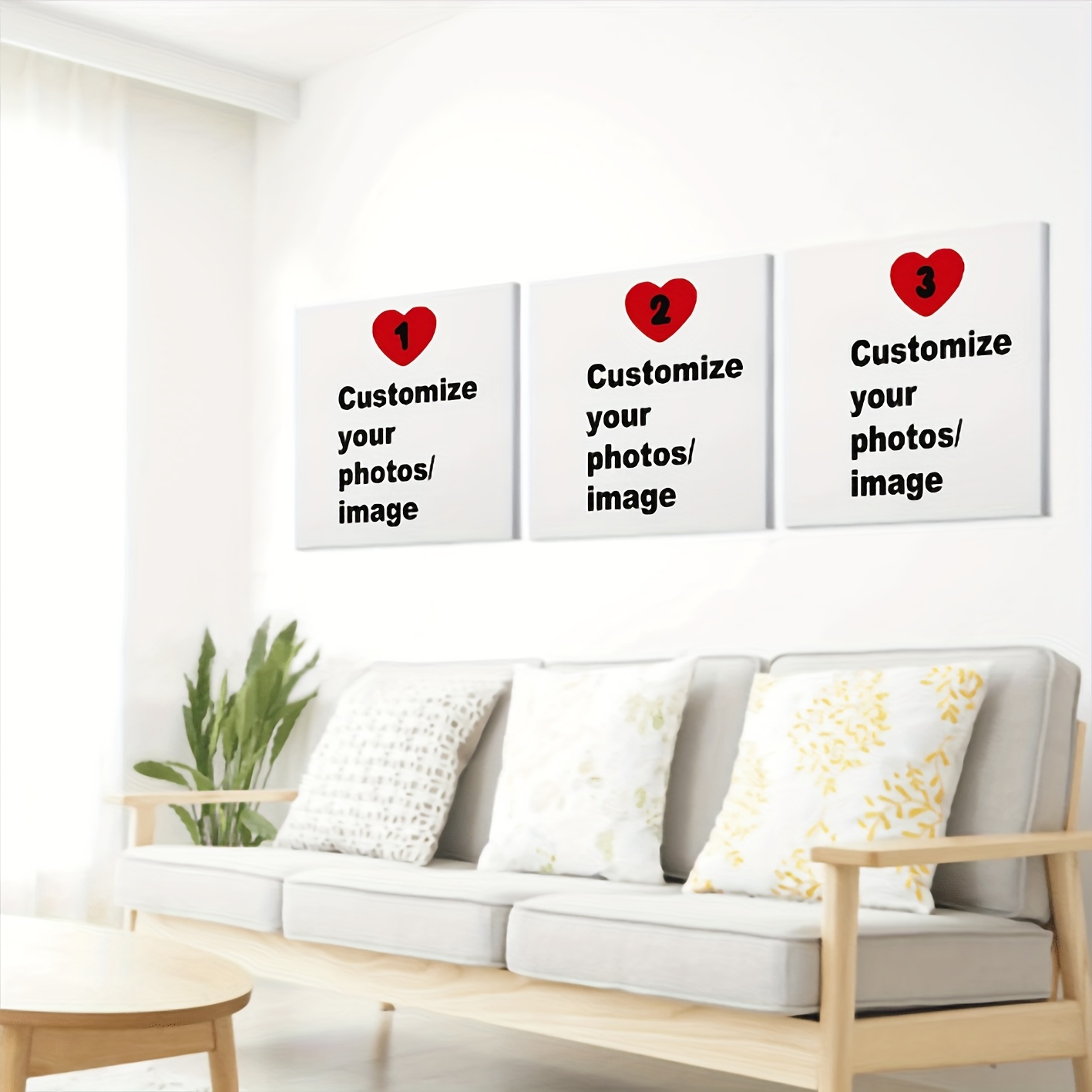 3pcs/set Custom Square Canvas  - đánh giá và giá Photography Interior